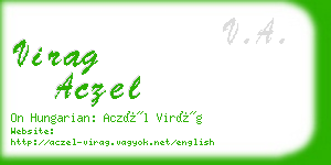 virag aczel business card
